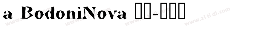 a BodoniNova 普通字体转换